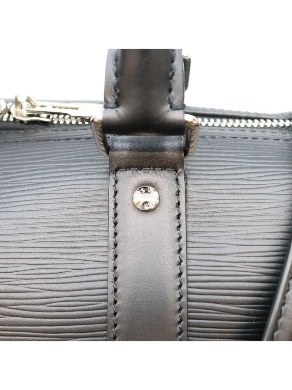 Louis Vuitton Epi Black LV Circle Keepall Bandouliere 45 Boston Bag